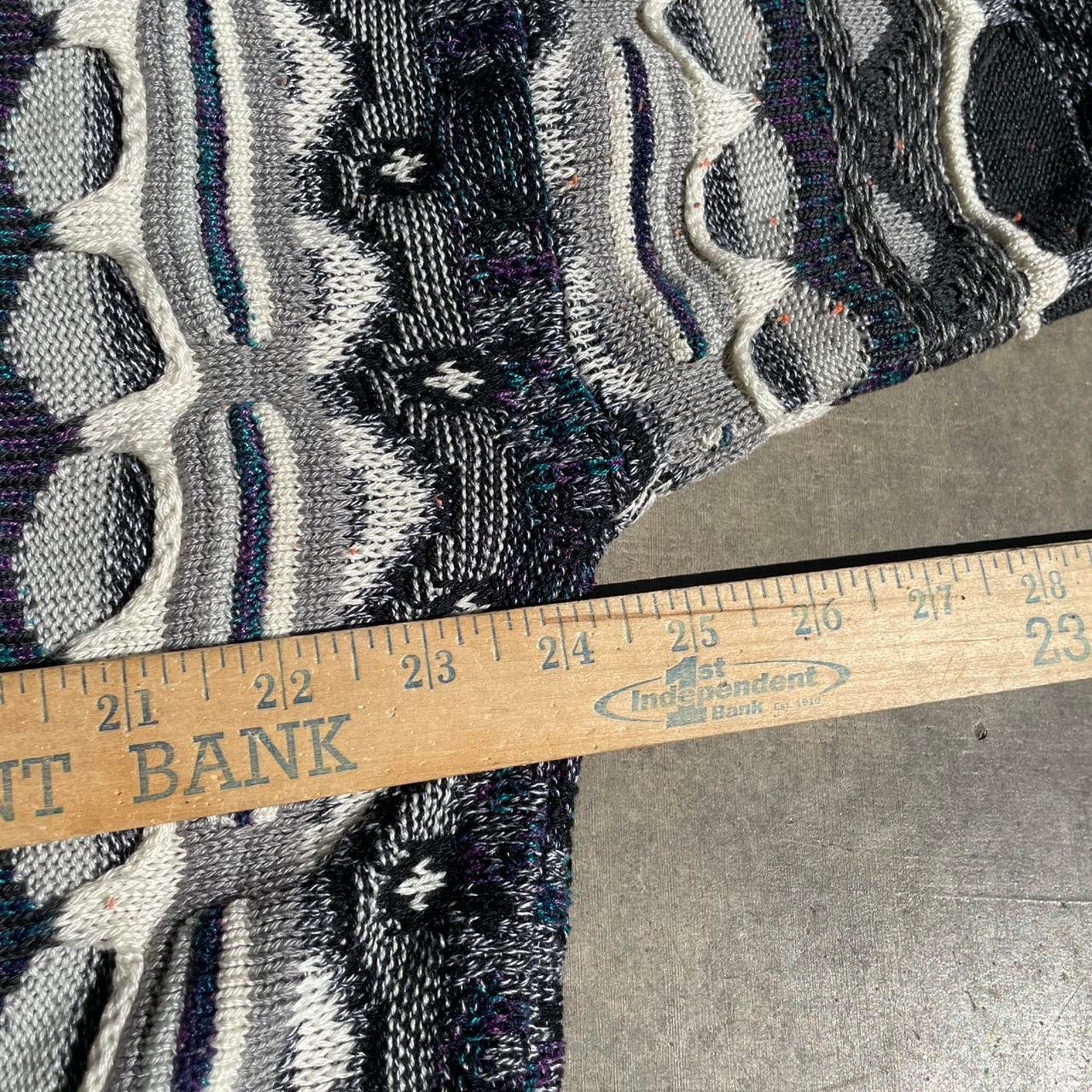 Coogi-inspired 3d Knit Sweater Size XL
