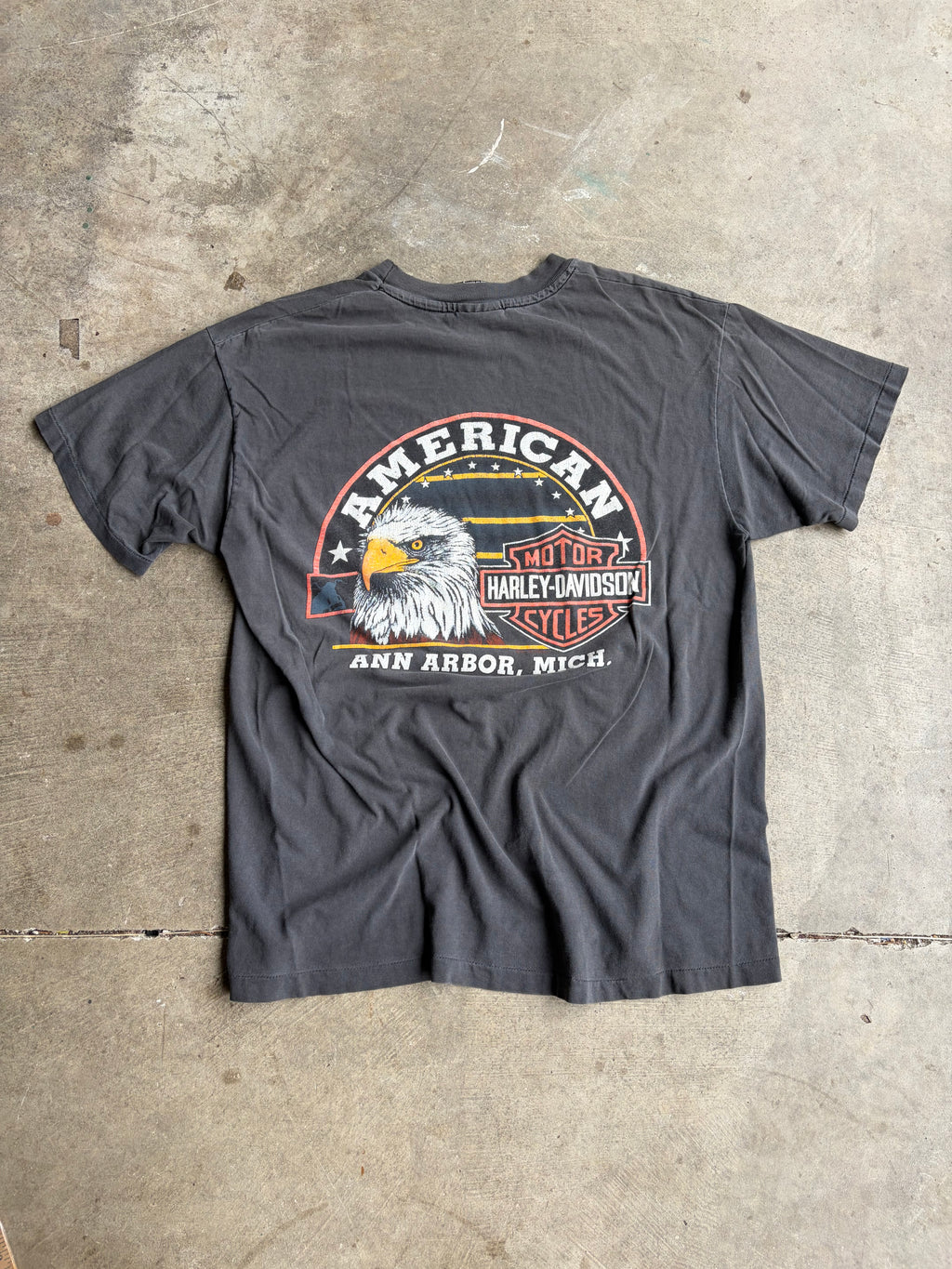 90s Harley Davidson Eagle Shirt Faded