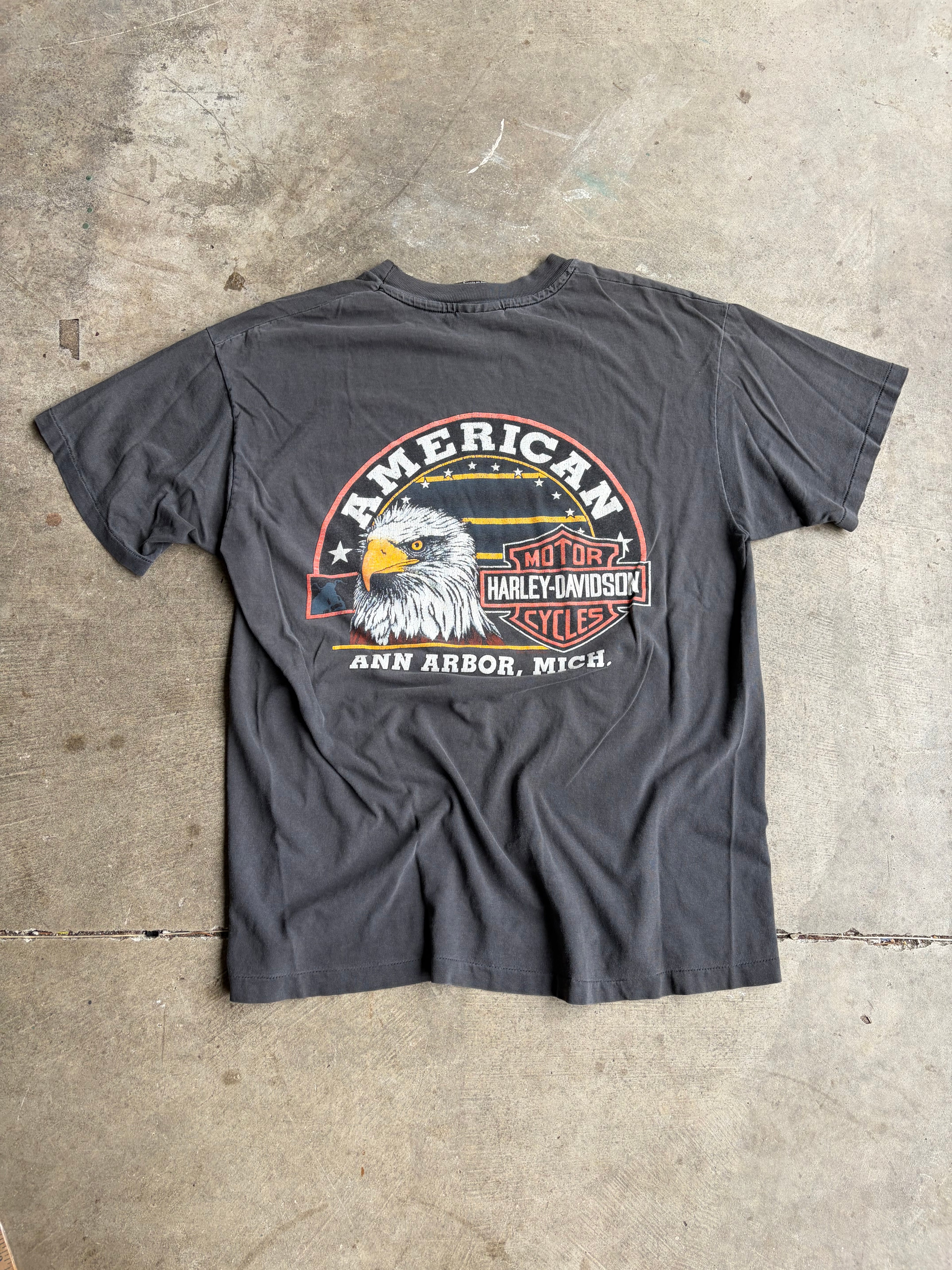 90s Harley Davidson Eagle Shirt Faded
