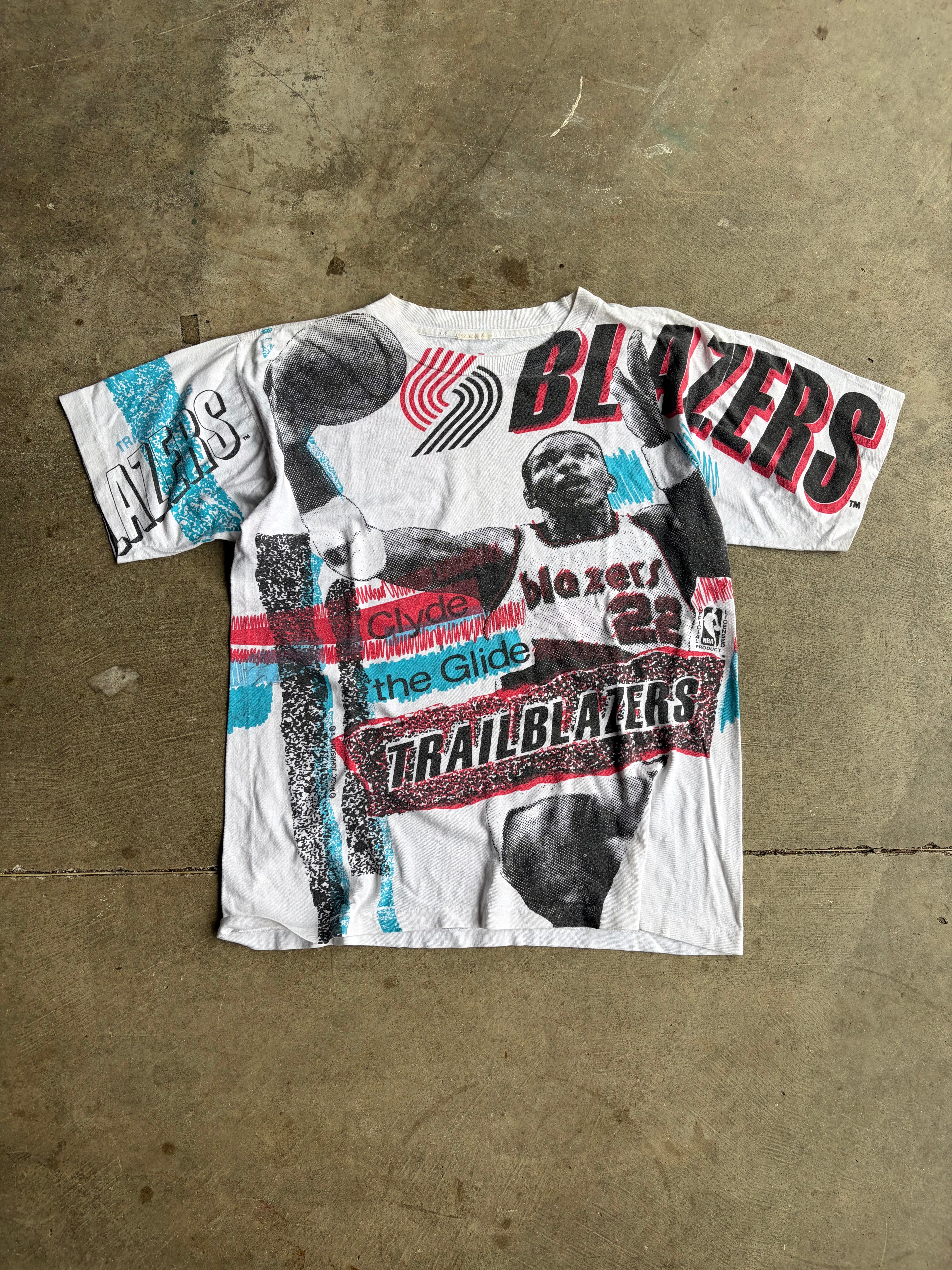 90s Portland Trailblazers Magic Johnson T’s AOP