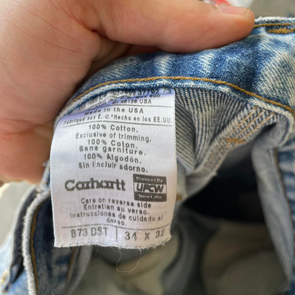 Union-Made Carhartt Double Knee Jeans Size 34x28