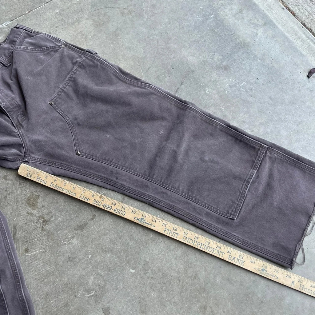 Brown Carhartt Double Knees  36x30 (Raw Hemmed)