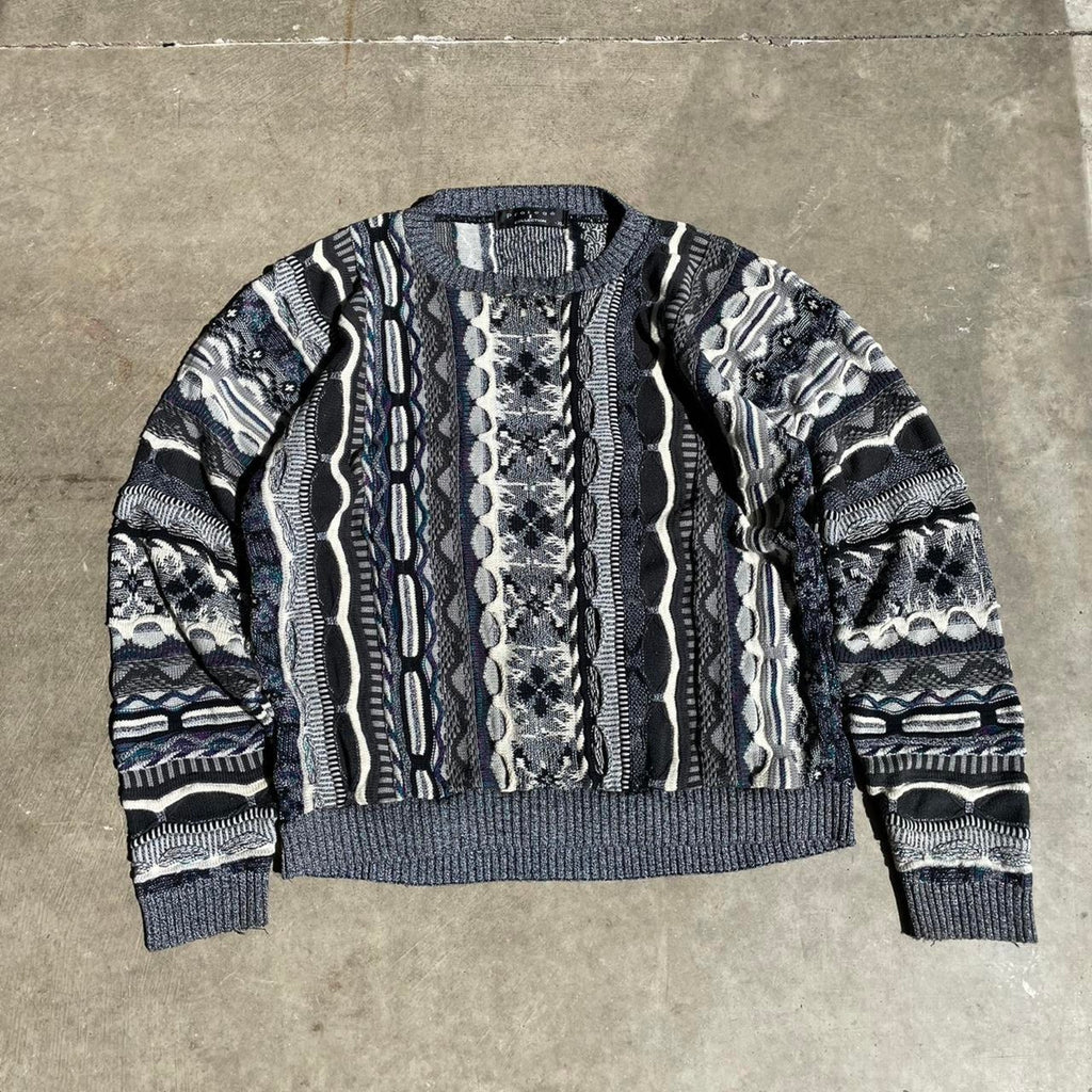 Coogi-inspired 3d Knit Sweater Size XL