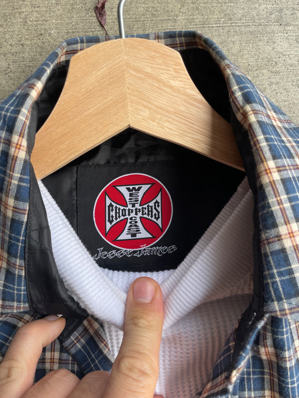 West Coast Choppers Boxy Cropped Flannel Size M