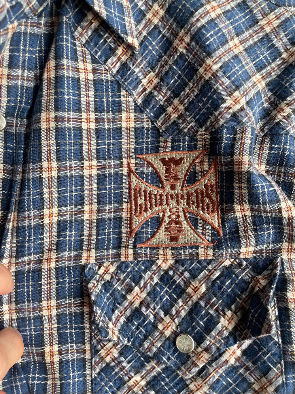 West Coast Choppers Boxy Cropped Flannel Size M
