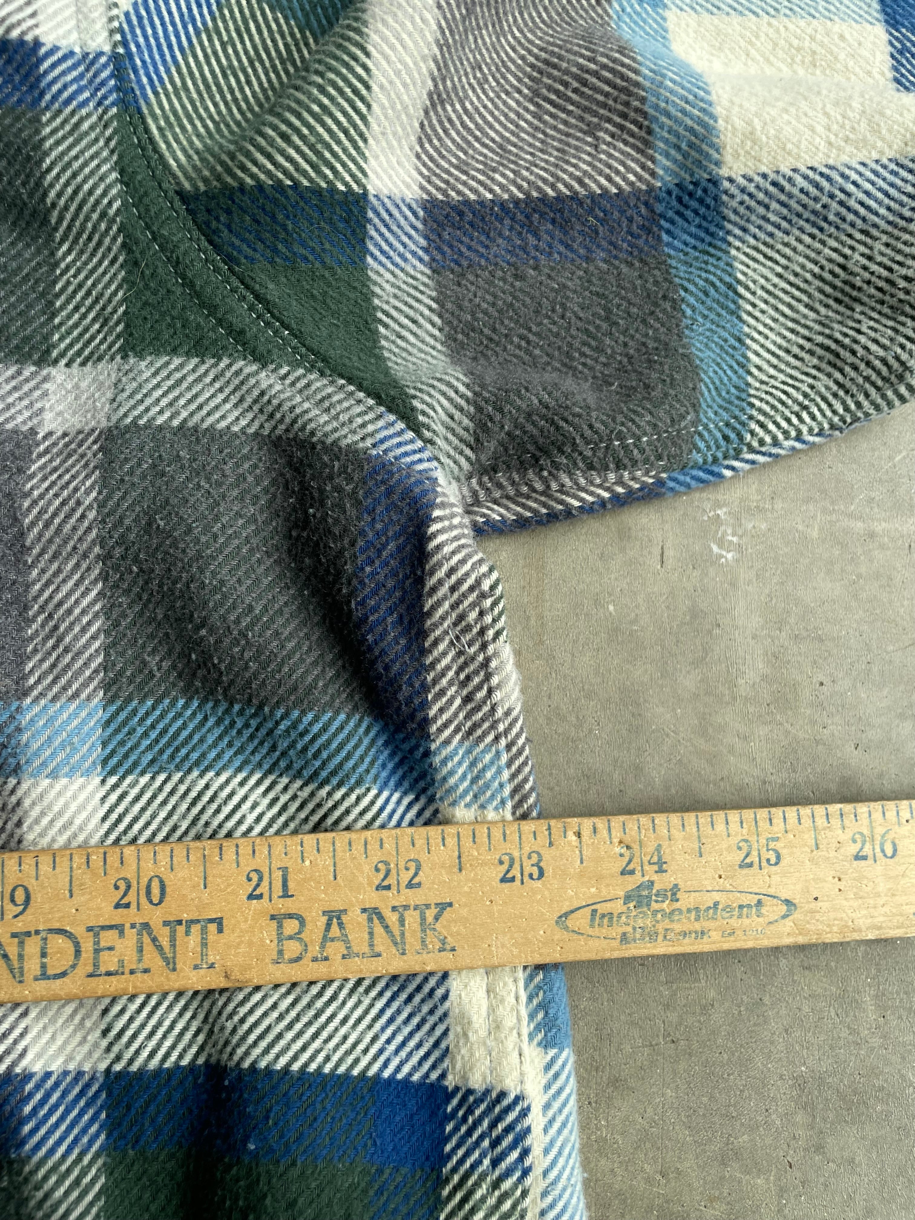 Green Plaid Orvis Thick Flannel Size XL