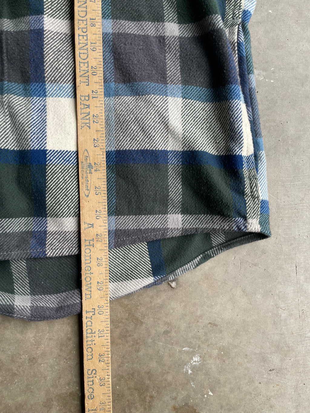 Green Plaid Orvis Thick Flannel Size XL