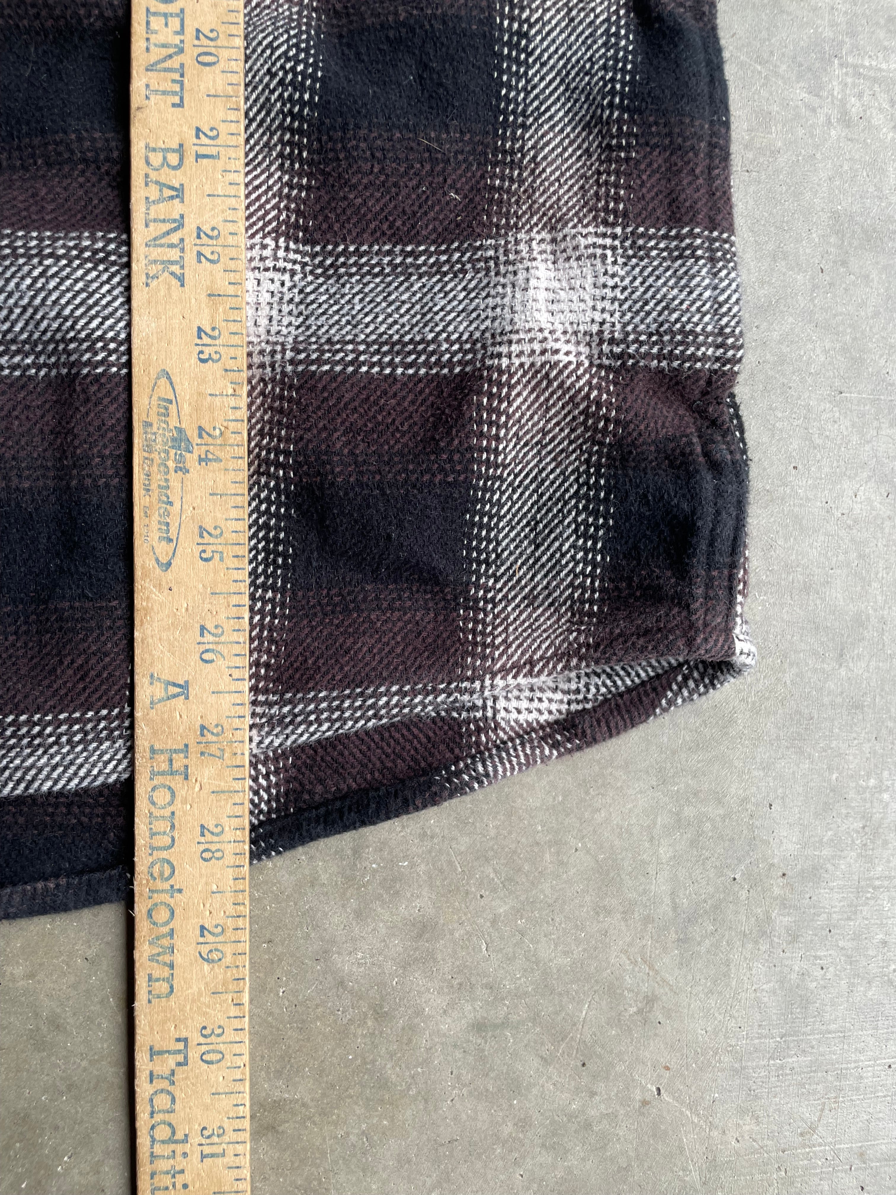 Brown Plaid Orvis Thick Flannel Size XL