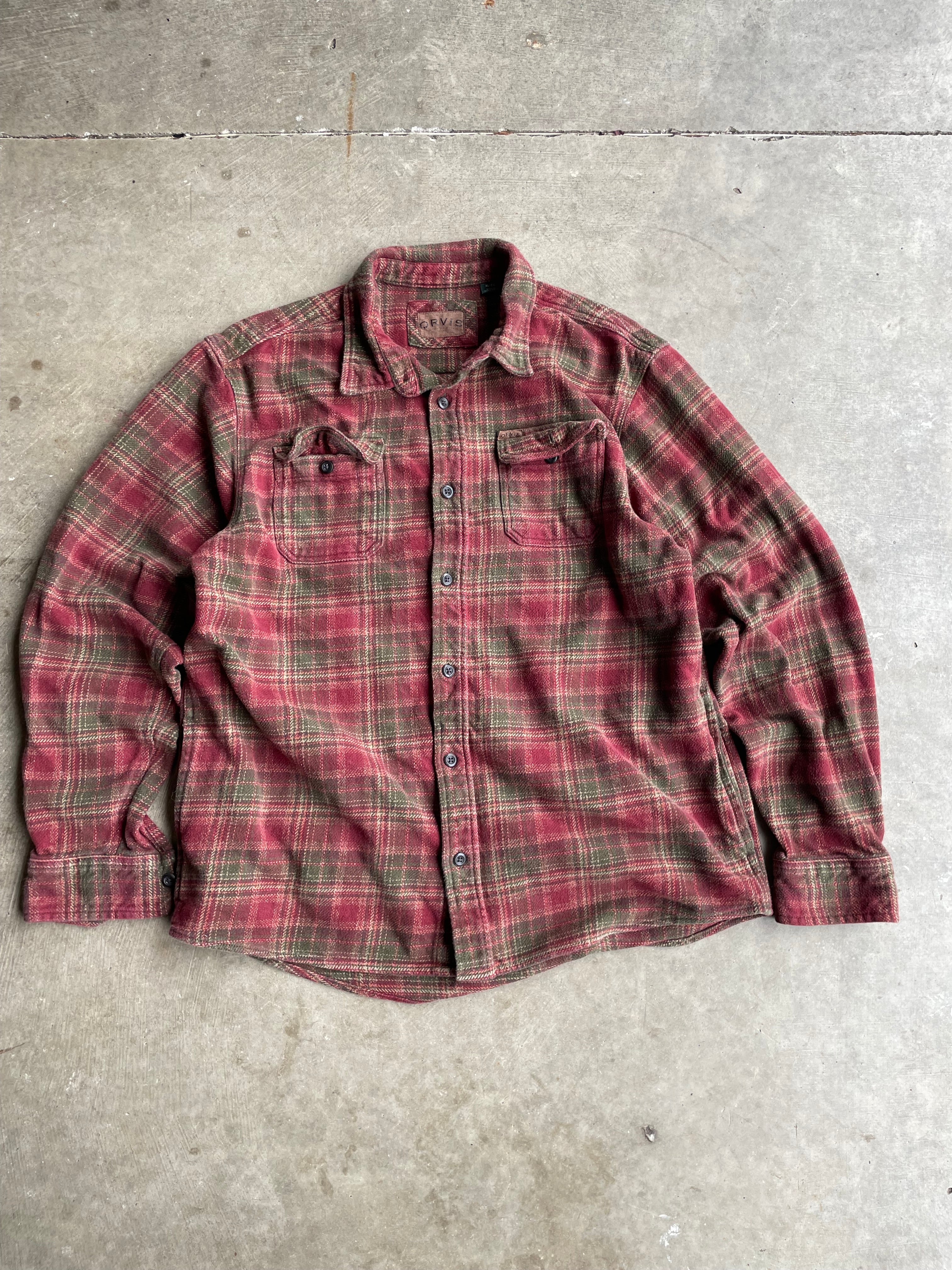 Red Plaid Orvis Thick Flannel