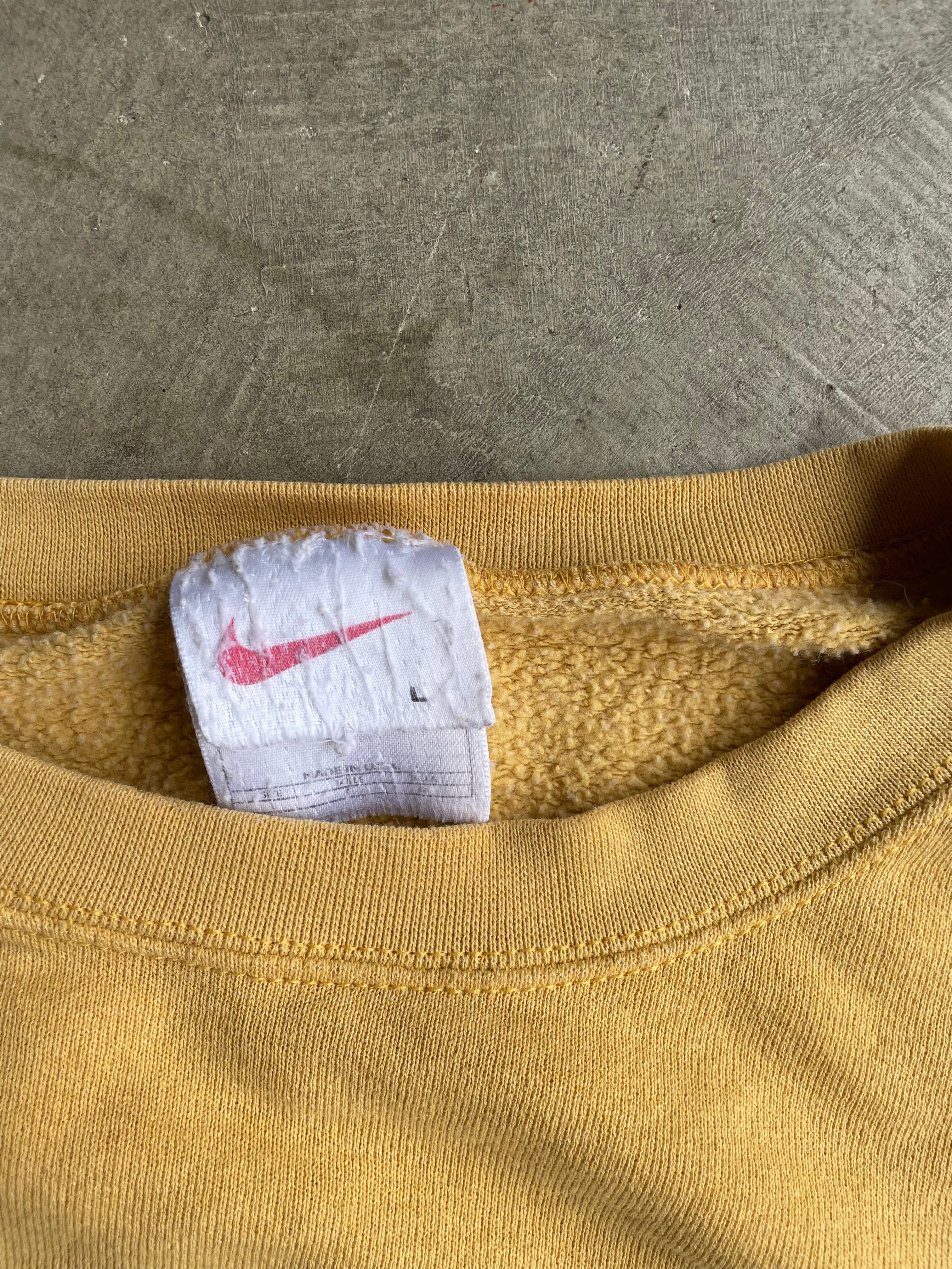 90s Nike Sweatshirt "Honey Yellow" Size L