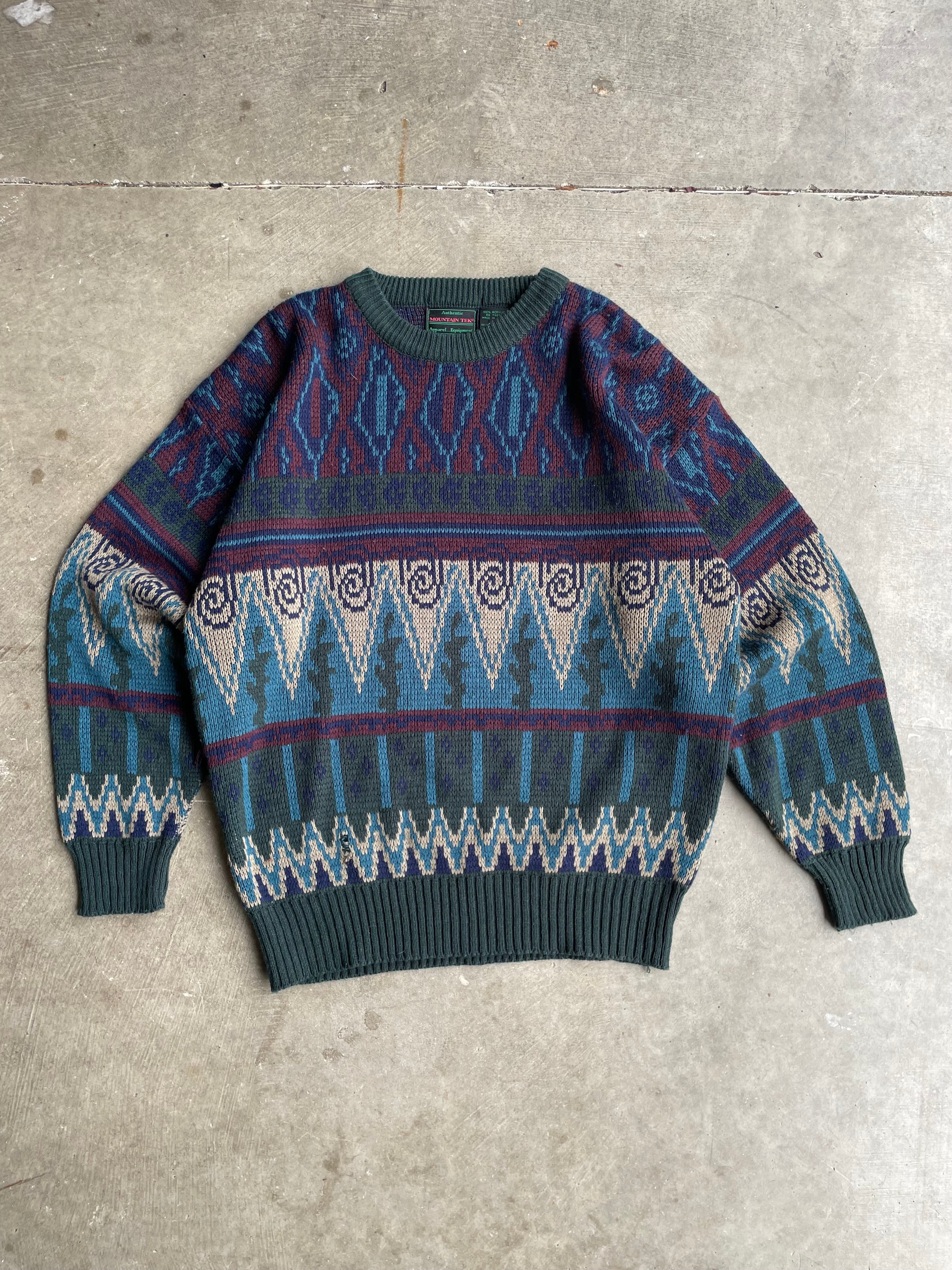 Colorful Knit Sweater Size L