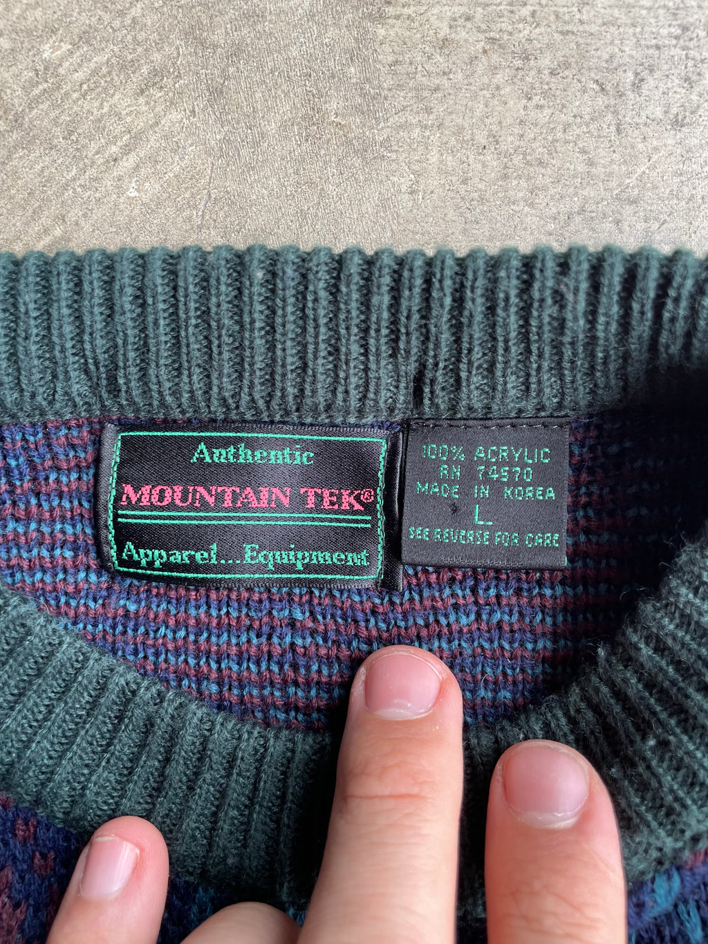 Colorful Knit Sweater Size L