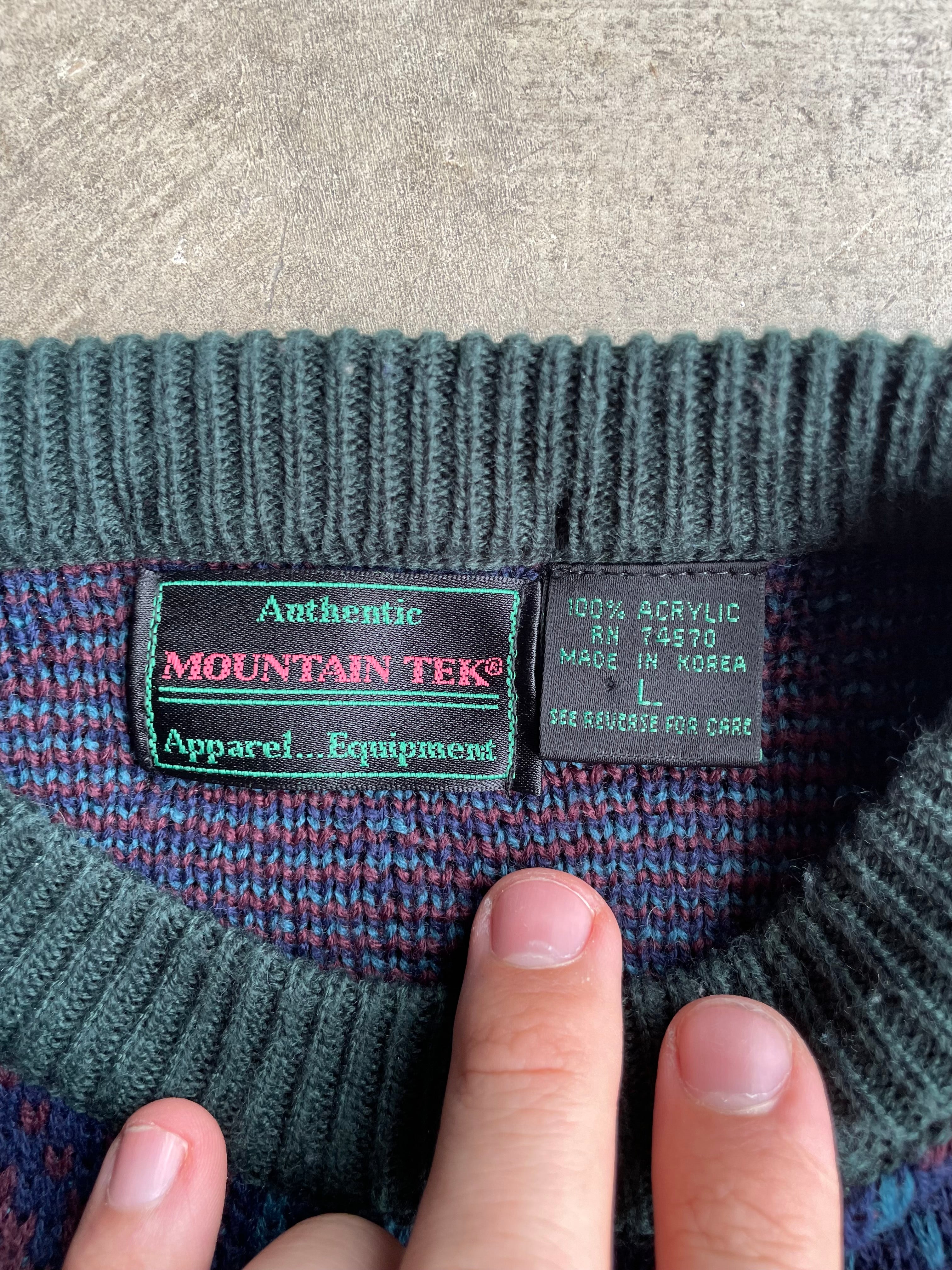 Colorful Knit Sweater Size L
