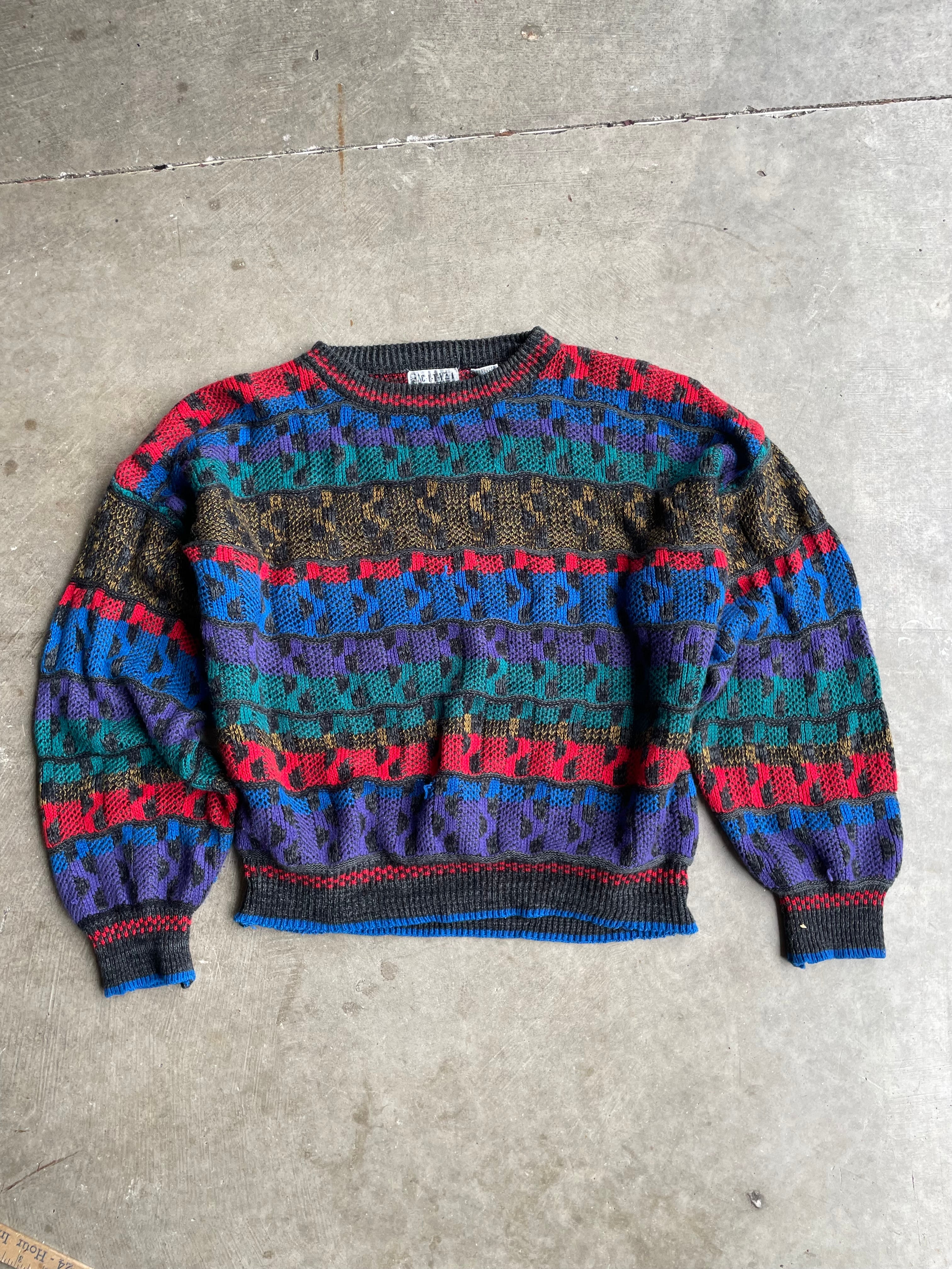 Boxy Colorful Sweater Size L