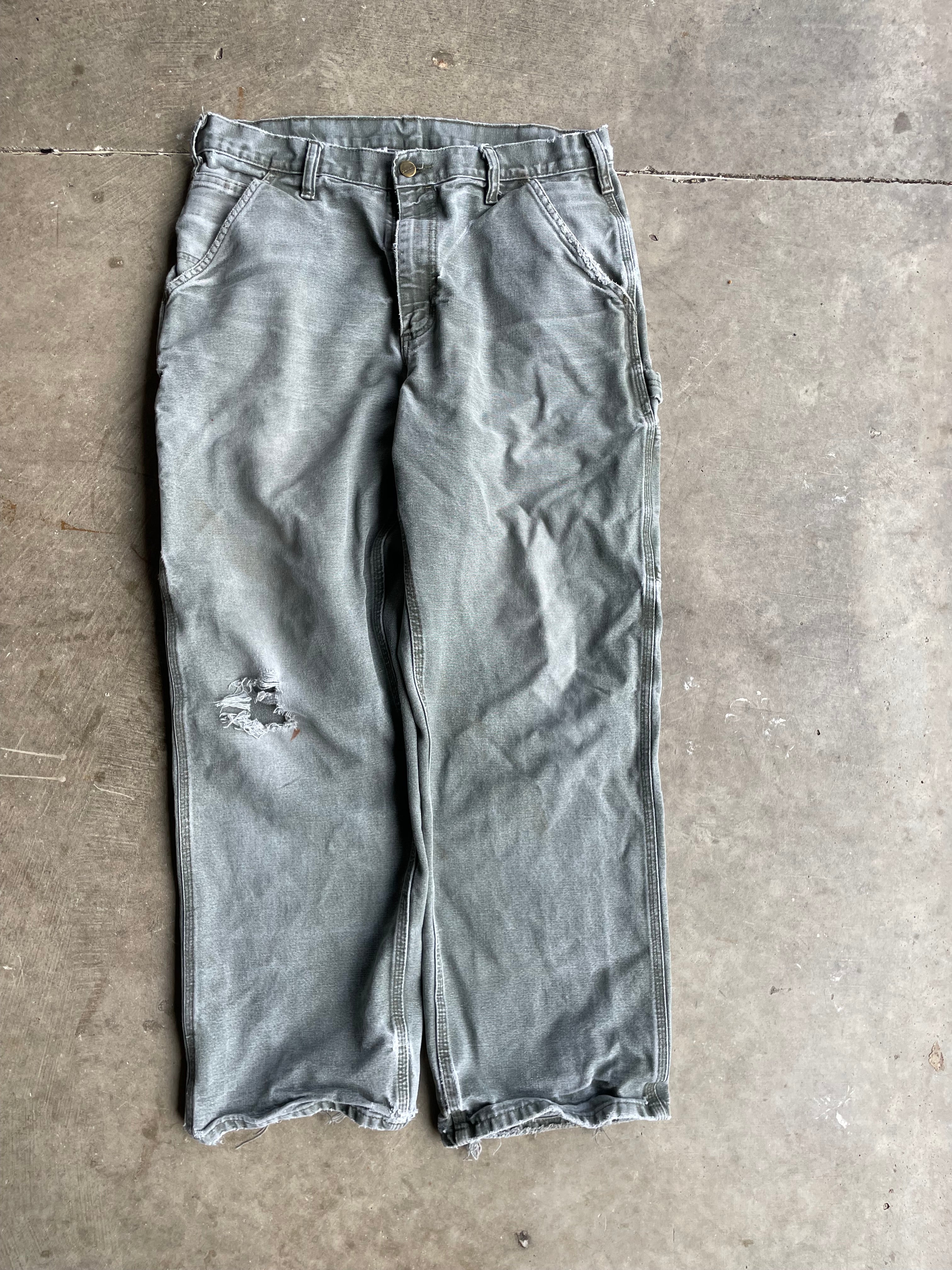 Super Faded Green Carhartt Pants Size 33x30