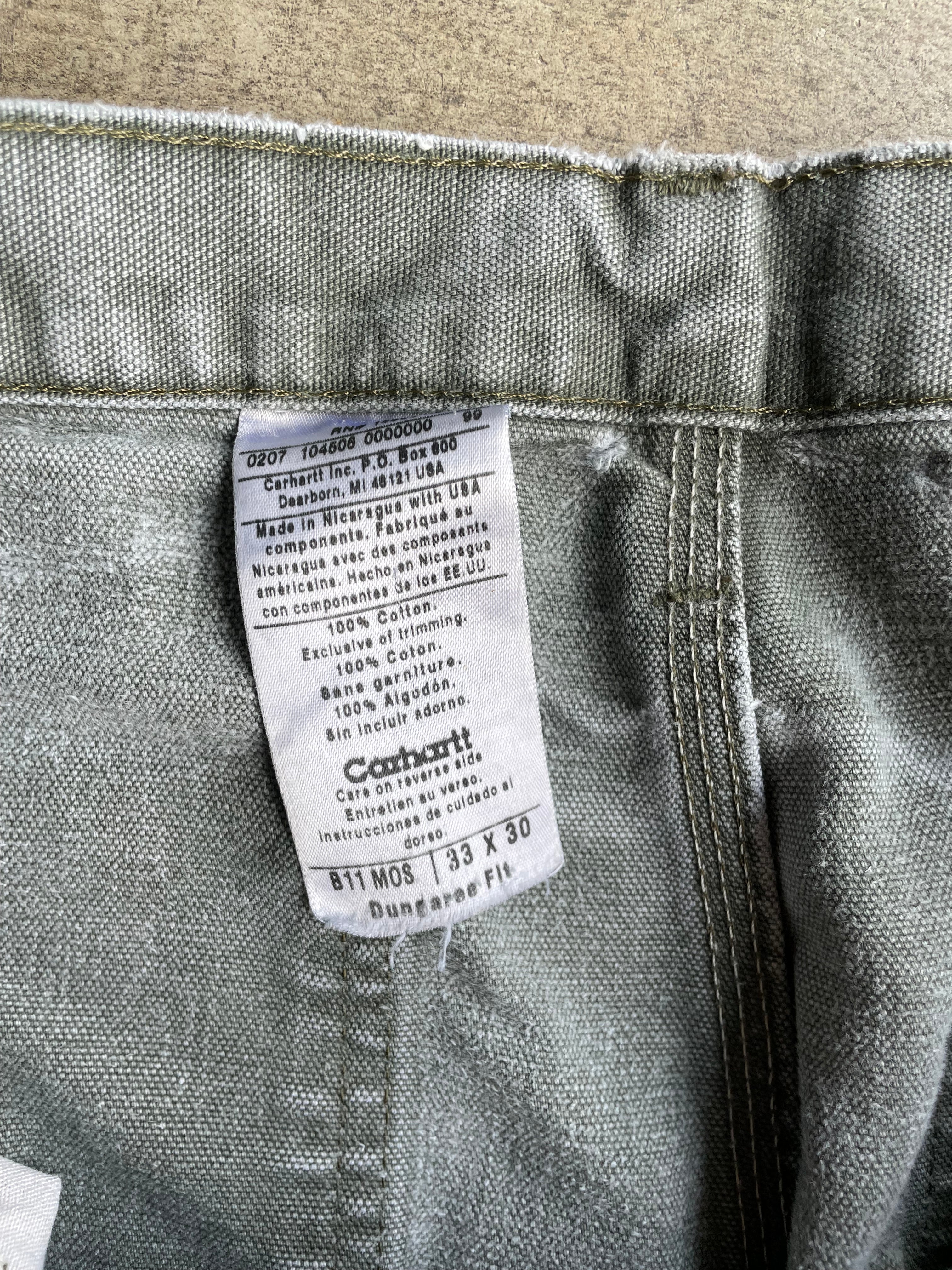 Super Faded Green Carhartt Pants Size 33x30