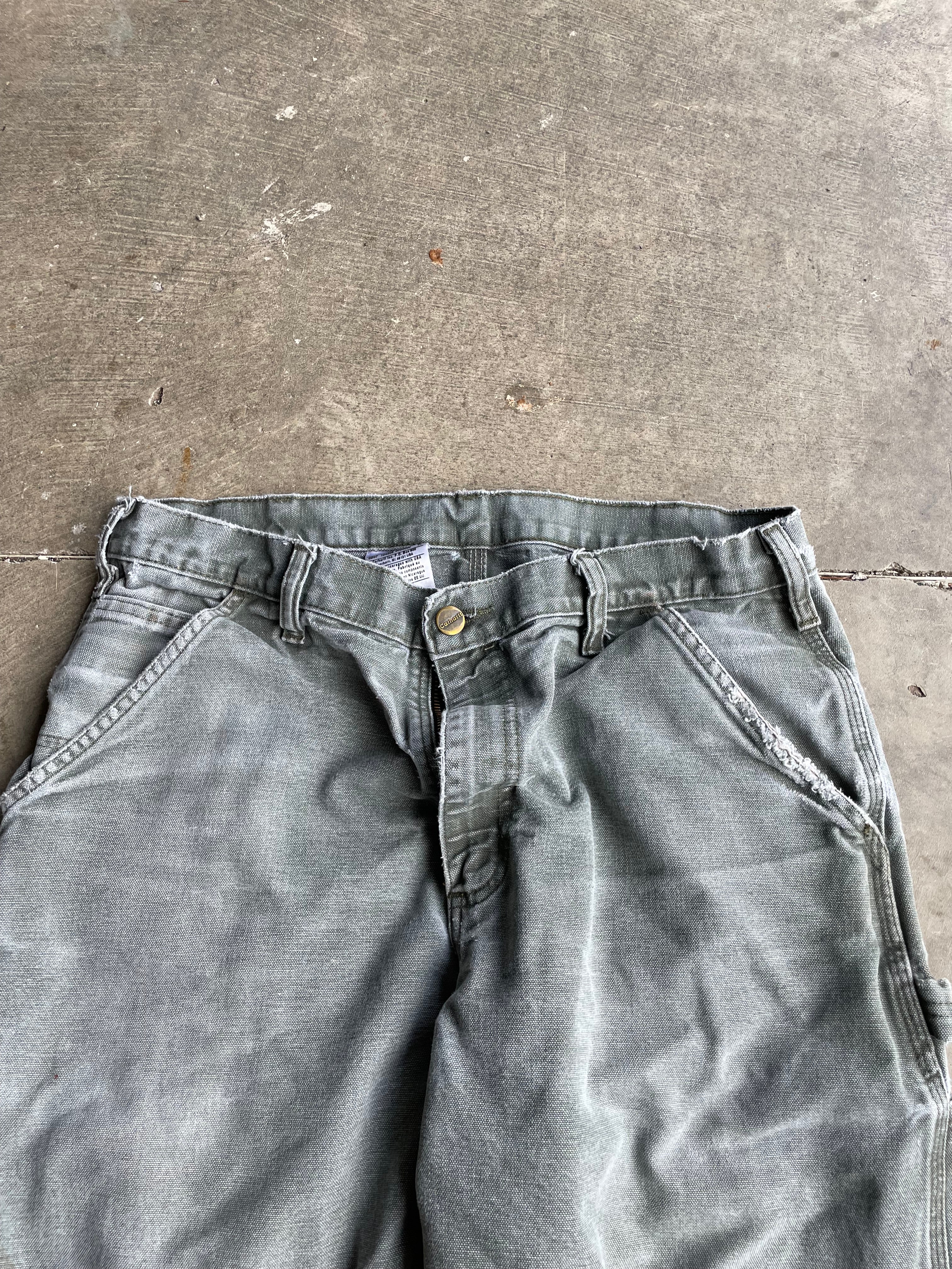 Super Faded Green Carhartt Pants Size 33x30