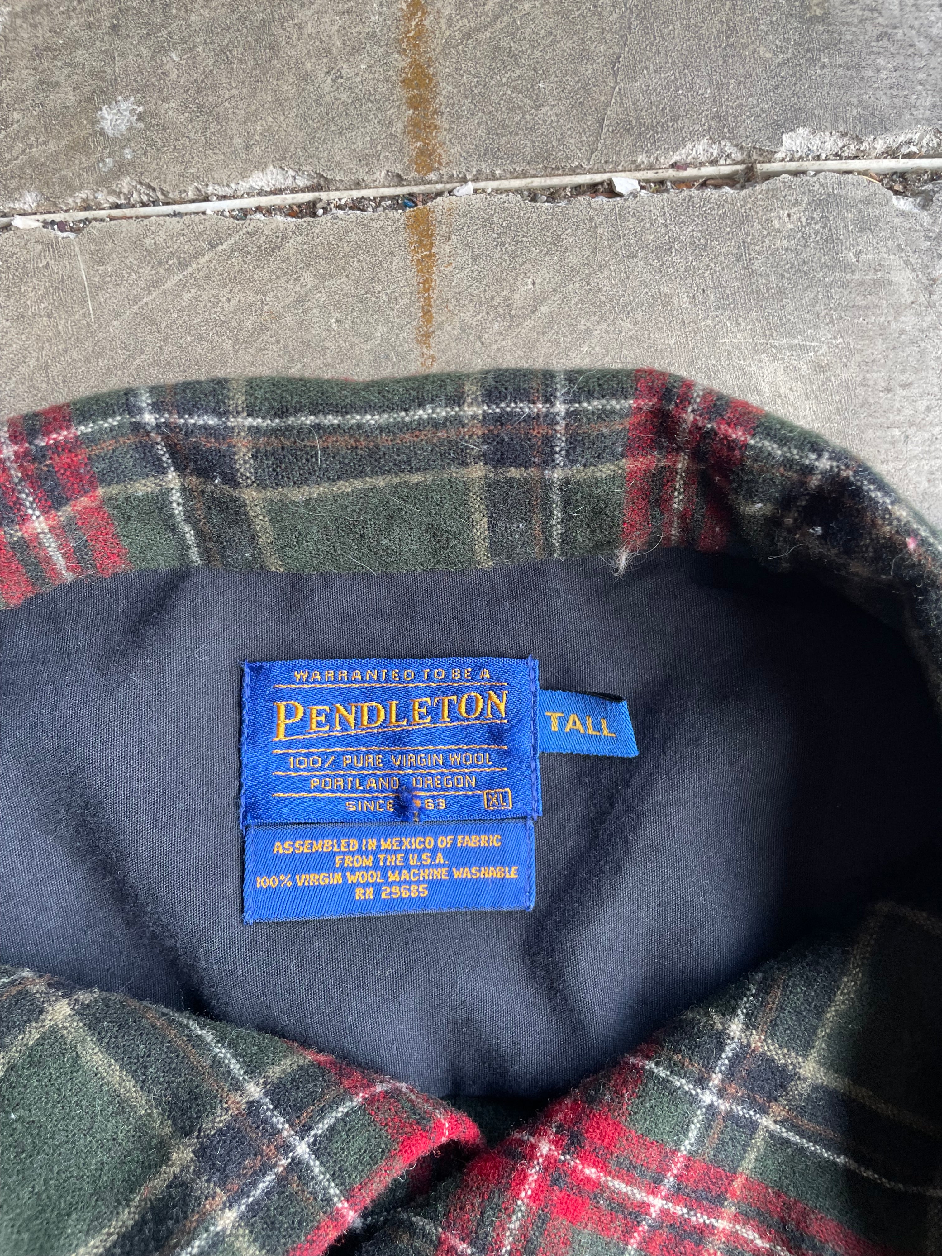 Green and Red Pendleton Flannel Size XL