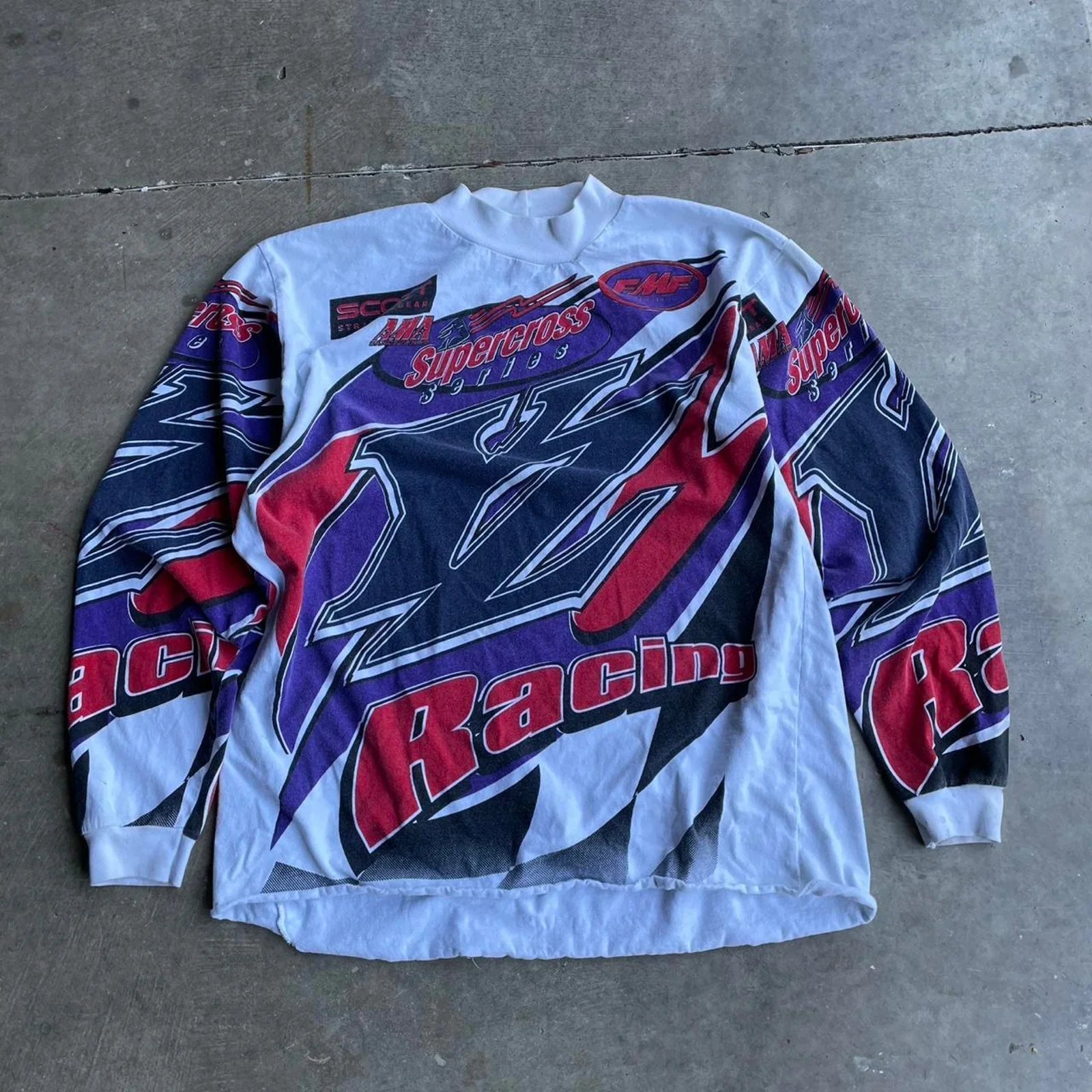 Supercross Motorcross Long Sleeve AOP Jersey